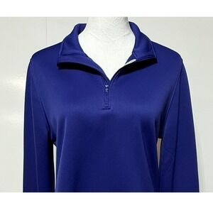 Under Armour Pullover Womens Medium Purple Storm 1 Fleece Lined 1/4 Zip Top